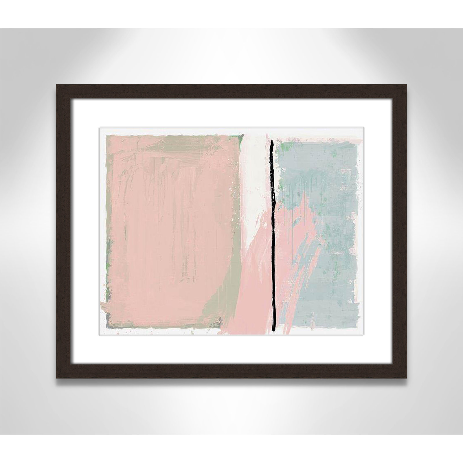 Pastel Opulance Print, 16" H x 19" W x 1.25" D, Walnut Box Picture Framed, White