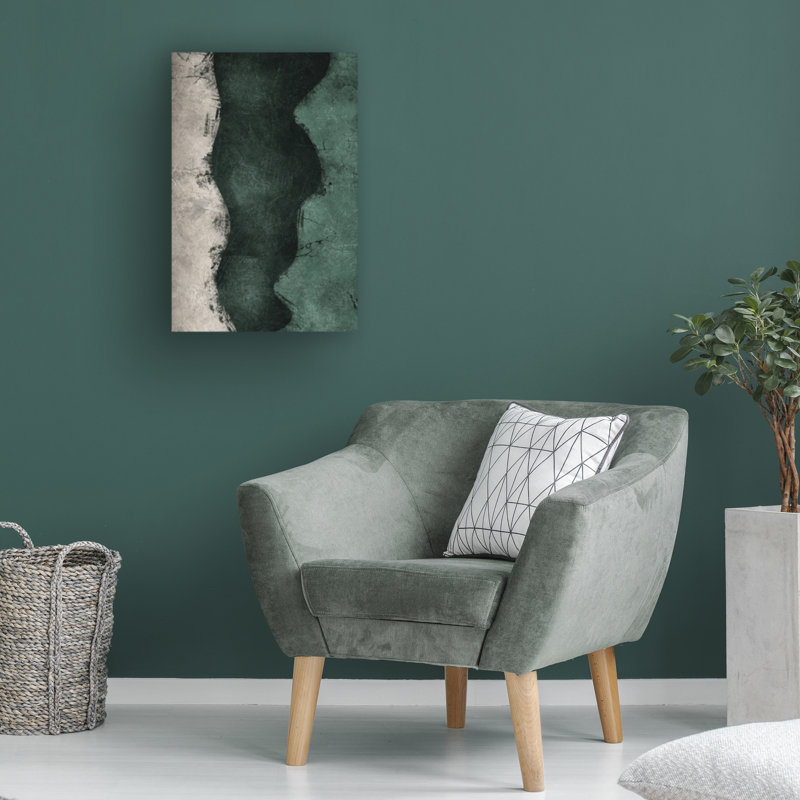 Ema Paraschiv Midnight Emerald No4 sur toile, H 19 po x l 12 po x P 2 po