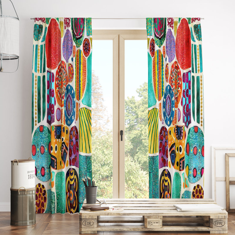 Paire de rideaux obscurcissant en polyester Alexius, L 40 po x L 61 po