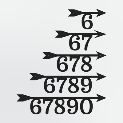 Personalized Arrow Metal 1-Line Wall Address Plaque