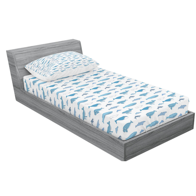 Microfiber Sheet Set, Twin Sheet Set with Fitted Sheet