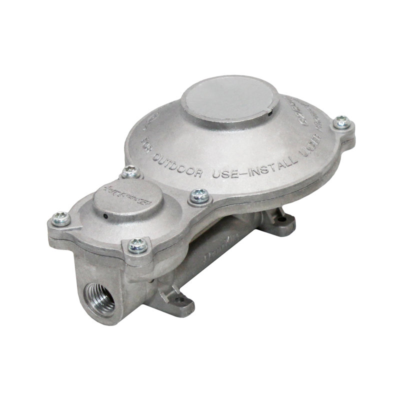 Régulateur horizontal super compact à propane LP à 2 étages 300K BTU pour véhicules récréatifs, fourgonnettes et remorques Flame King
