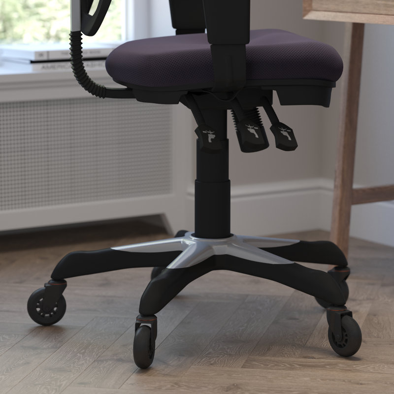 Chaise ergonomique , Noir, Gris foncé