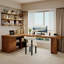 Bureau en bois massif en forme de L brun noisette-412083836-412083838