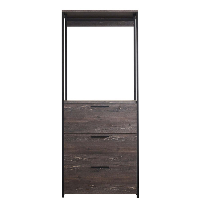 Armoire en bois avec 3 tiroirs et une tablette