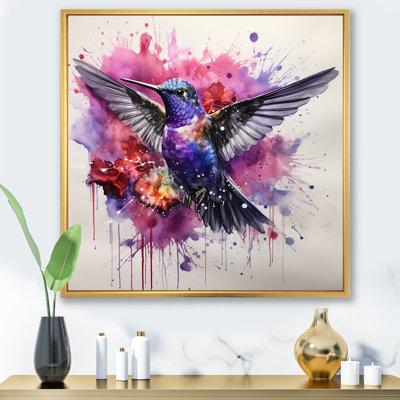Hummingbird Fluttering Jewel - Hummingbird Wall Art