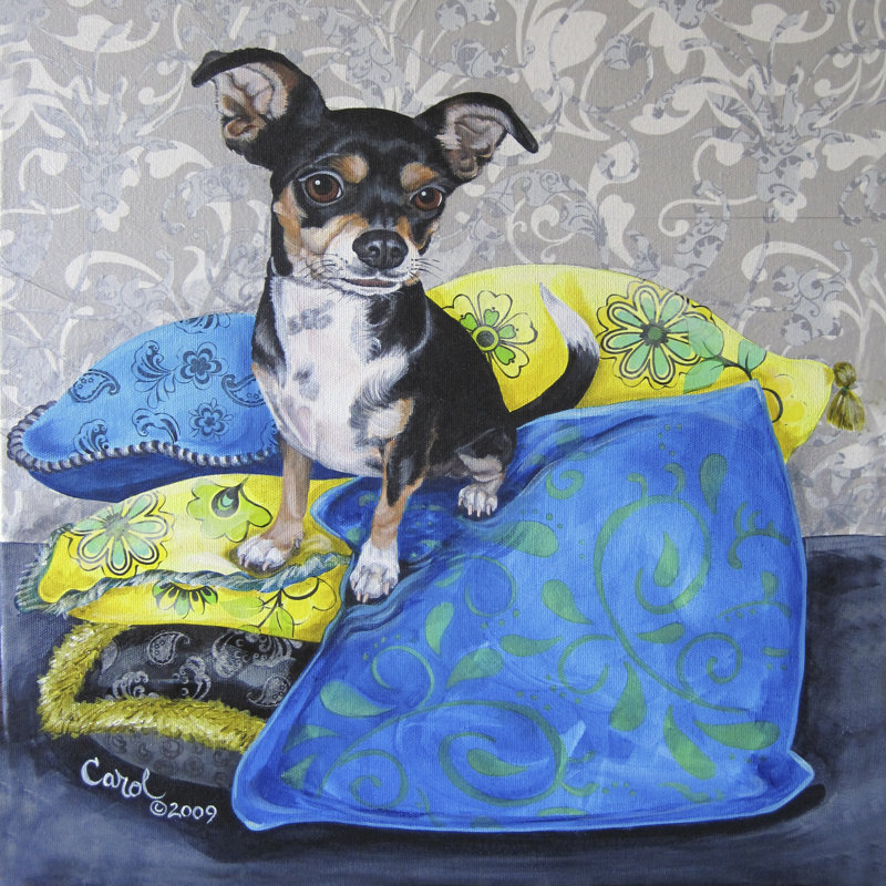 Coussins Chihuahua II, H 20 po x l 20 po
