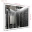 Miroir mural de salle de bain 60 po x 40 po avec cadre en aluminium à DEL durable, imperméable et durable, 3 réglages de couleur, système de commande tactile à fonctionnalité intelligente