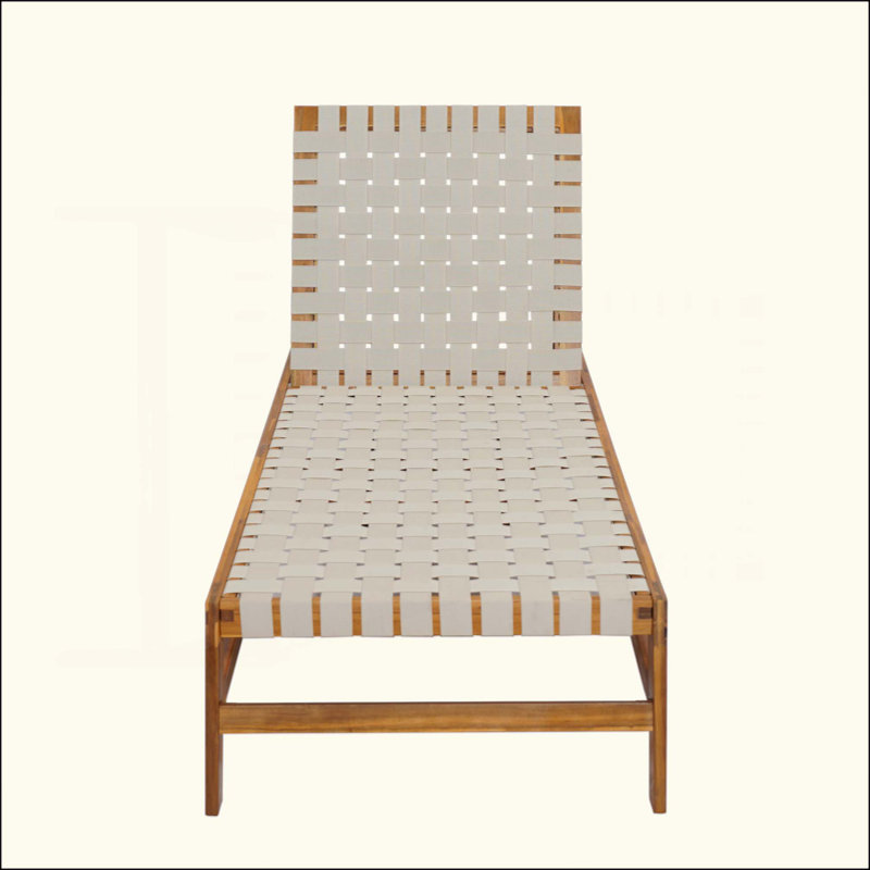 Chaise longue d'extérieur en bois d'acacia durable avec positions réglables pour une détente ultime et un assemblage facile