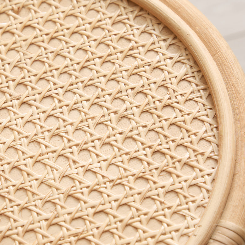 Natural Woven Kids Chair - Floral Backrest & Round Seat - Eco-Friendly Rattan Toddler Chair For Ages 2-7 (Natural Color)