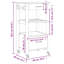 vidaXL Kitchen Trolley MONZA 18.9"x15.7"x34.8" Solid Wood Pine-1332523962