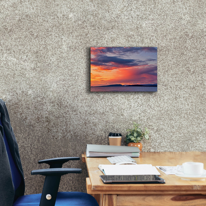  «Sunrise At Goose Spit 60» par Chuck Burdick, art mural sur toile, 18 po x 12 po, H 12 po x l 18 po