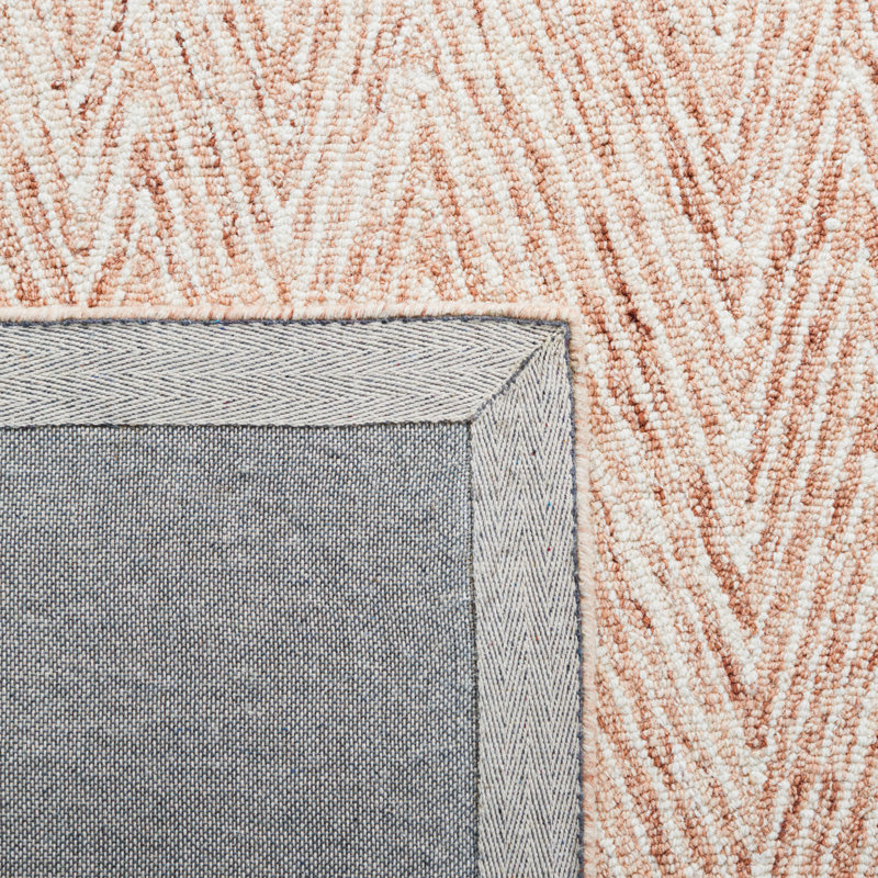 Tapis ivoire / brun en laine / coton touffeté à la main Jatyra, Rectangle 6 pi x 9 pi