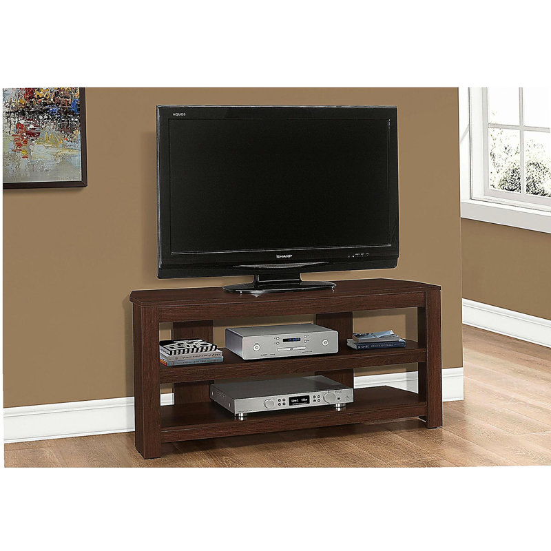 Meuble télé, 42 pouces, vertical, centre multimédia, tablette de rangement, salon, chambre à coucher, placage de bois brun