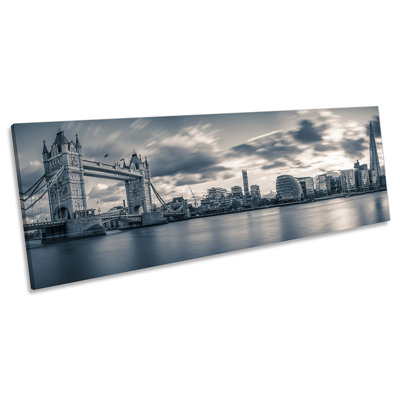 Tower Bridge London Cityscape - Wrapped Canvas Panoramic Print