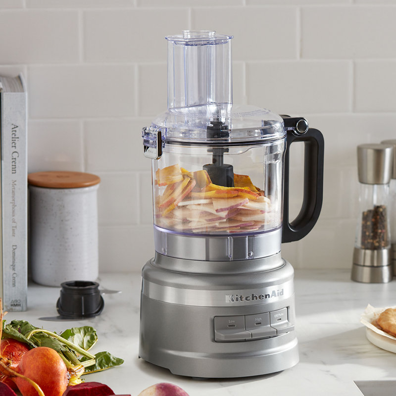 KitchenAid® 7 Cup Food Processor, Contour Silver