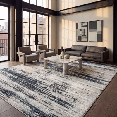 Tapis gris clair / noir Riebe