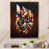 Toile avec cadre flottant or