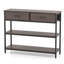 Console Entryway Table Sofa Side Table With Folding Fabric Drawers For Living Room