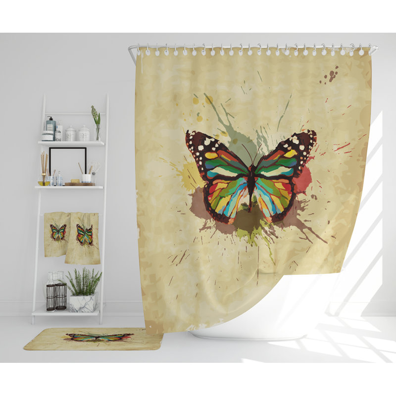 Nazariah Polyester Shower Curtain Set