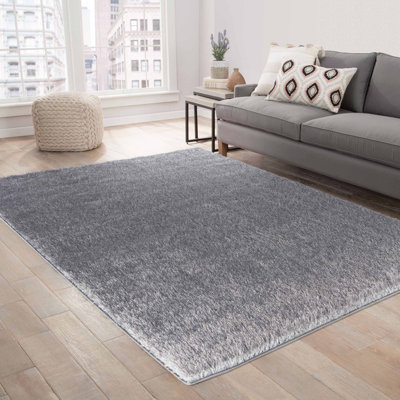 Asharn Solid Colour Shag Area Rug