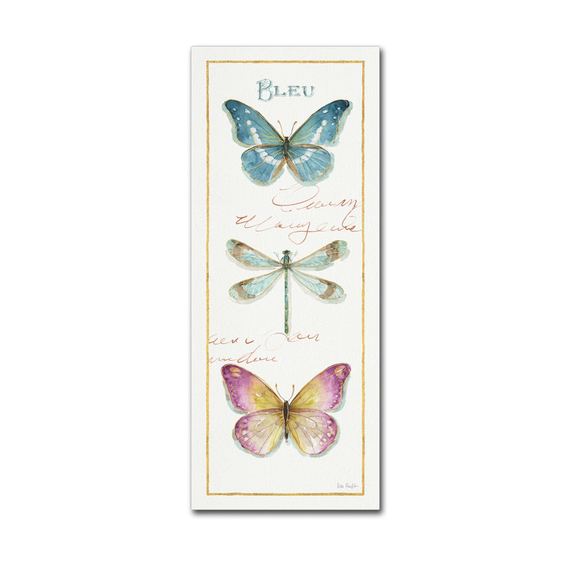 « arc-en-ciel papillons i », reproduction d’impression sur toile tendue, H 47 po x l 20 po x P 2 po