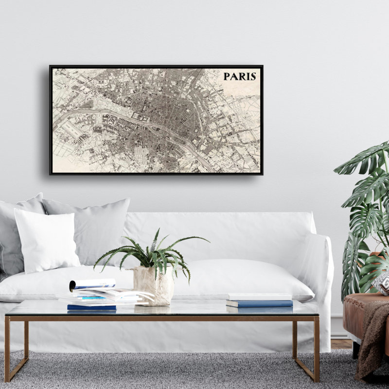 Paris - 24"x48" Framed canvas