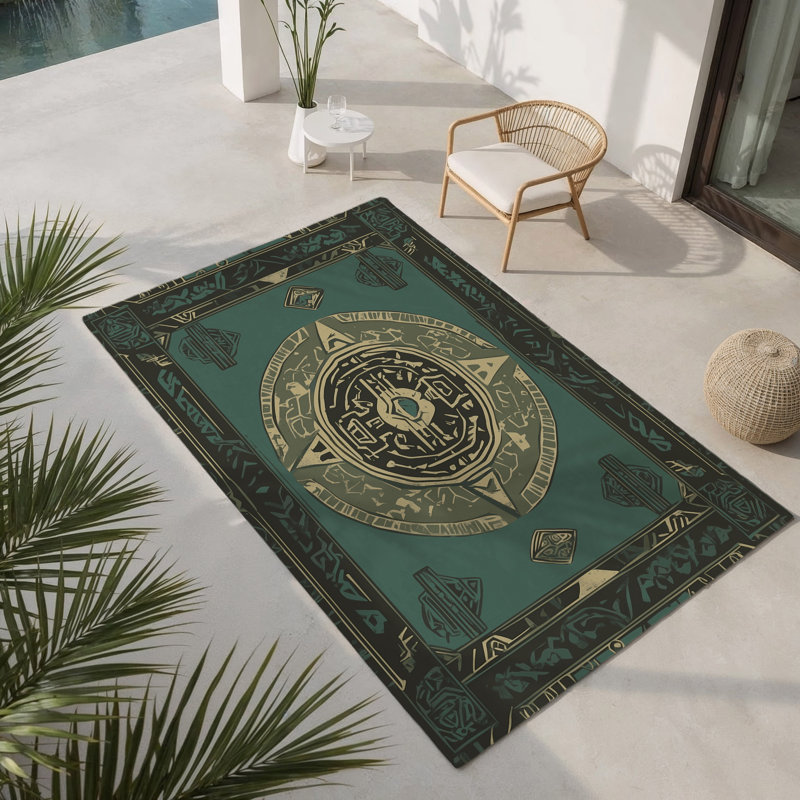 Tapis intérieur et extérieur Sacred Echo, Rectangle 1 pi 6 po x 2 pi 6 po