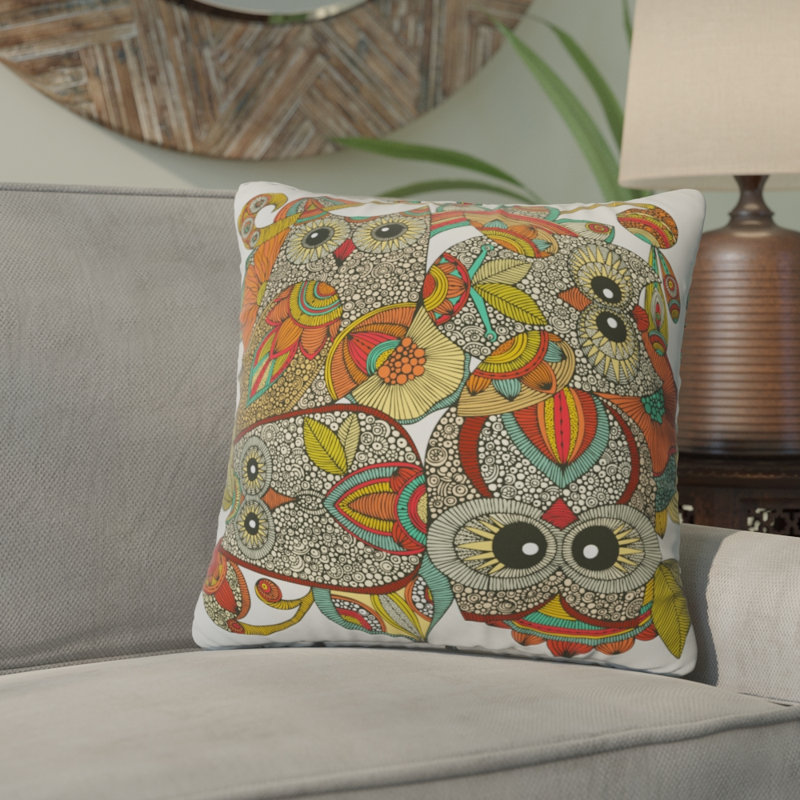 Owls Indoor/Outdoor Throw Pillow, 20" x 20"