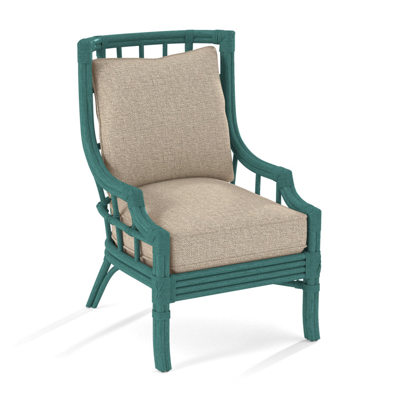 Seville Armchair, Eggshell Crypton Performance; 0884-93, Sea Glass