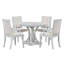 Ensemble de salle à manger 5 pièces, table ronde extensible et 4 chaises pour la salle à manger de cuisine-1951669169