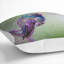 Broad-Billed Hummingbird In Abstract Square Throw Cushion-56280043-56280042