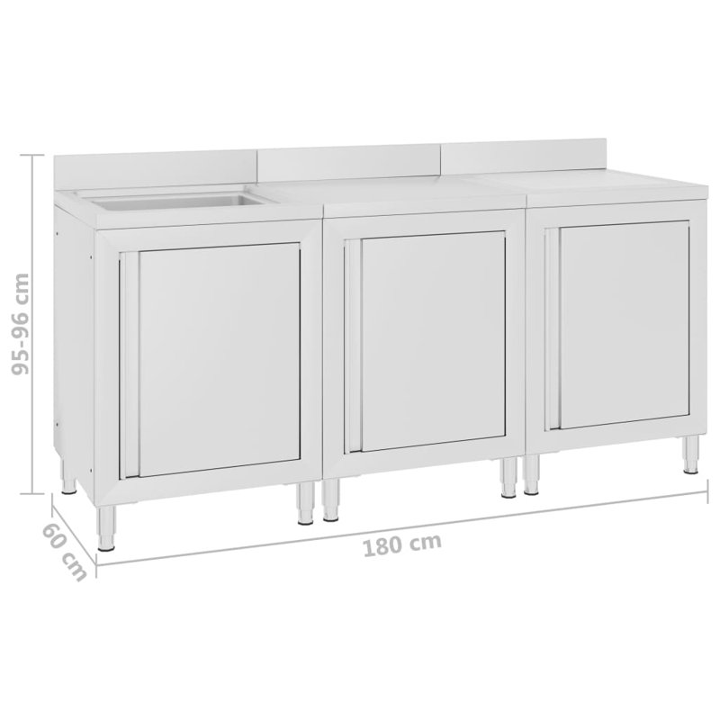 Maximilien 96cm H x 60cm W x 180cm D Base Unit Cabinet