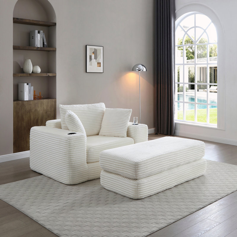 Méridienne de 52,4 po, Beige