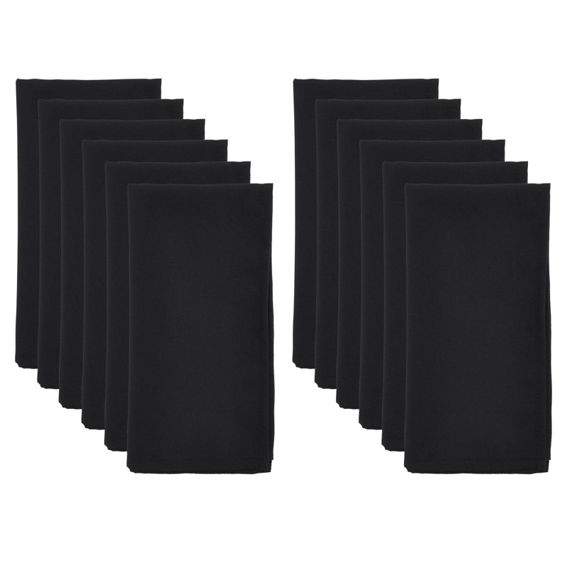 Serviette 20 "Evansville, Noir