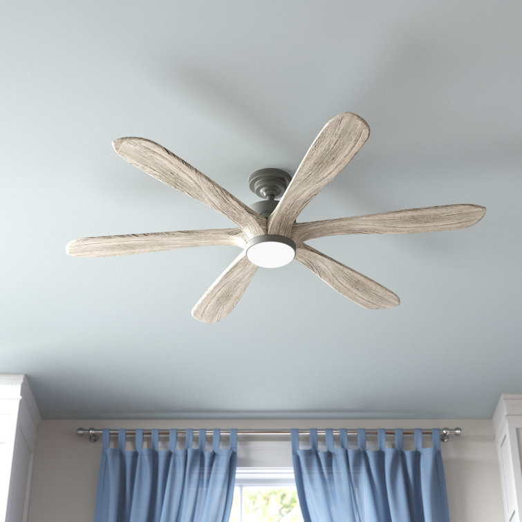 58" Rhinebeck 6 - Blade LED Standard Ceiling Fan with Remote Control and Light Kit Included