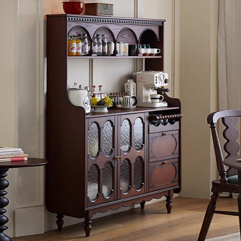 Walnut Solid Wood Sideboard, 65.75” H x 47.24” W x 15.75” D