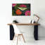 Toile épique Graffiti «Tiger Swallowtail On Zinnias» par Jim Brune, 40 po x 26 po-117052247