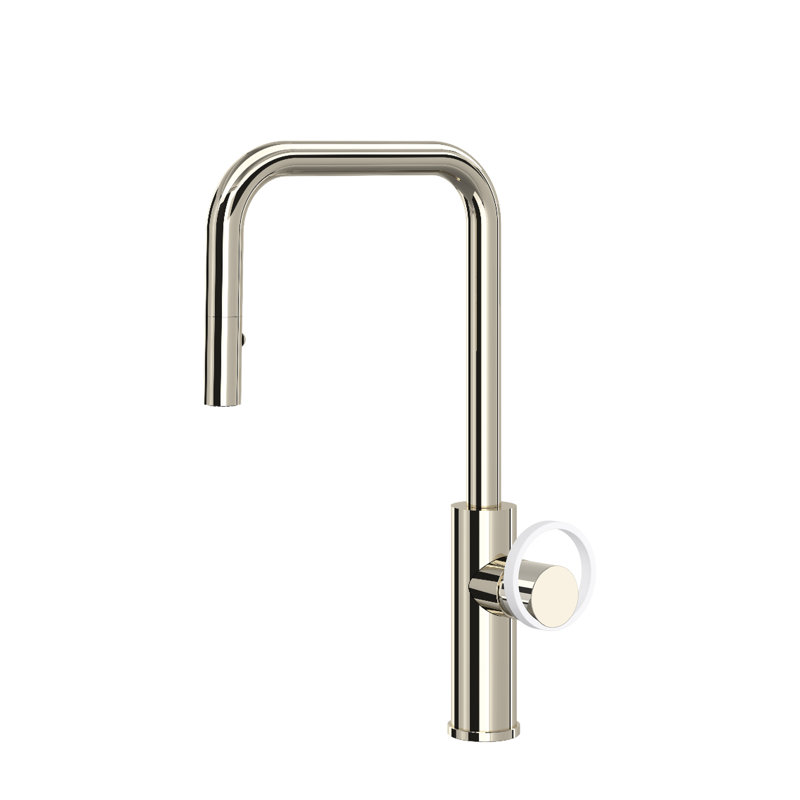 Eclissi™ Pull-Down Single Handle Kitchen Faucet With Accessories, Polished Nickel