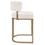 Ensemble de tabouret de comptoir rembourré August - brun et ivoire-137940286-137940287