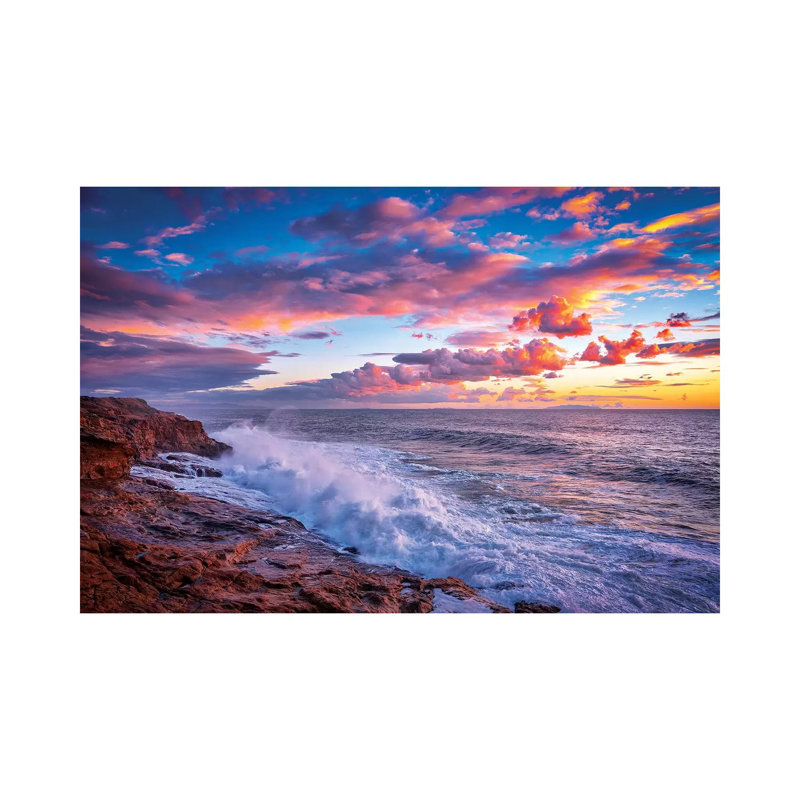 «Stormy Sea» - reproduction, H 40 po x l 60 po x 1,5 po, Toile tendue