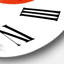Lune rouge japonaise en somme traditionnelle - e Peinture III - Horloge murale traditionnelle-59913831