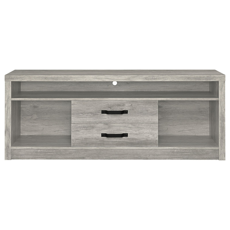 Grey Driftwood 2-Drawer Engineered Wood TV Stand