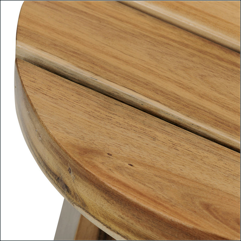 Round Solid Wood Side Table