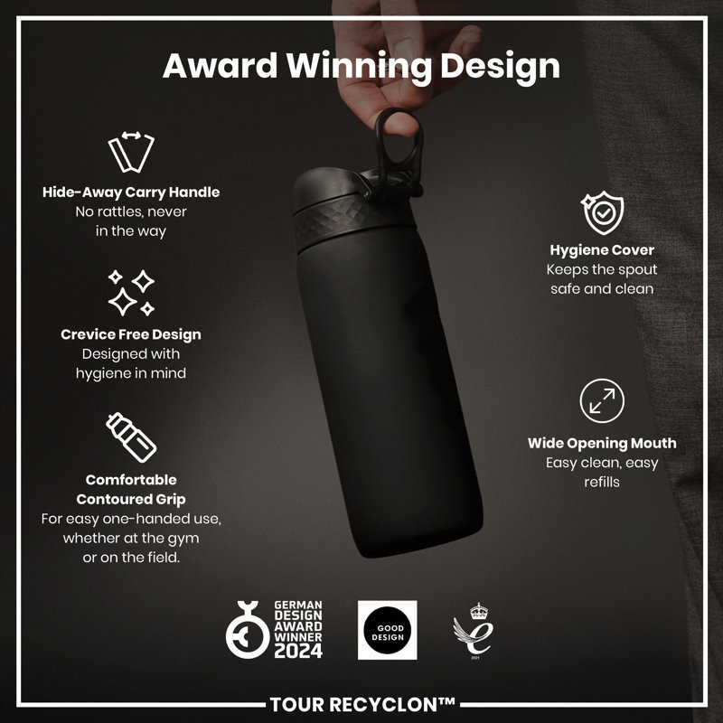 Ion8 Water Bottle, Black