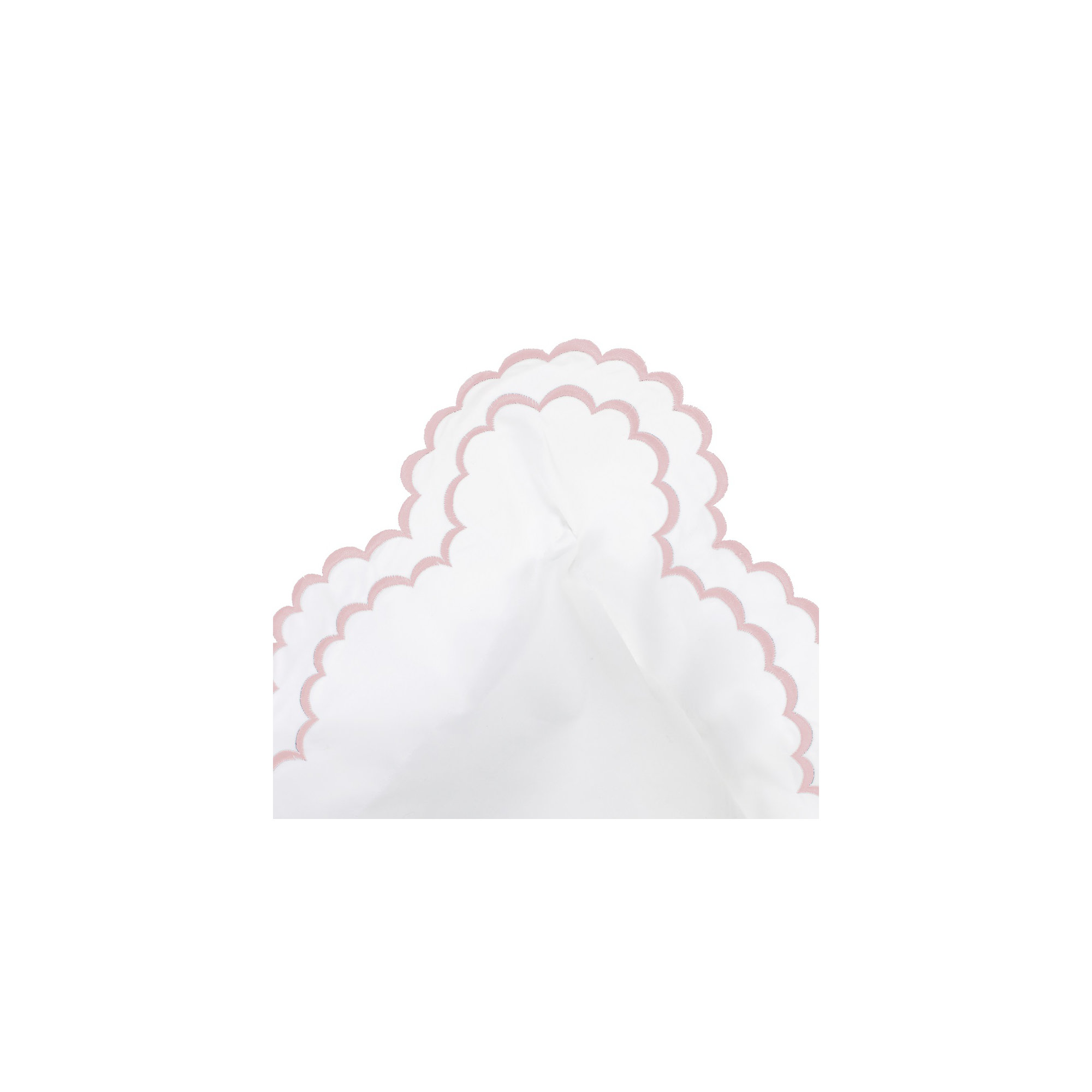 Berrada Double Scalloped 100% Cotton Zip Sham, Ross