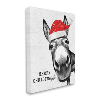 "Merry Christmass", art mural sur toile par une lettre et une ligne