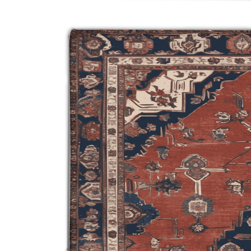 Tapis d'intérieur et d'extérieur brun Persian, Rectangulaire 2 pi x 3 pi