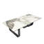 Table basse / table de bout rectangulaire de 55 po de largeur avec plateau en dalle de roche, table basse à structure en métal-1834370047