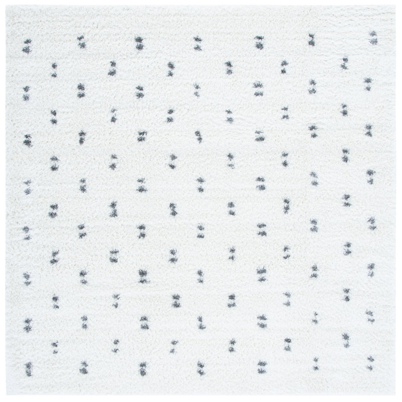Berber Shag Performance Geometric Rug, Square 5'1"